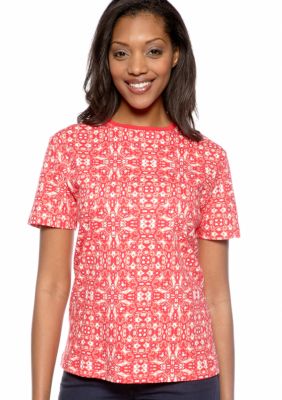 Kim Rogers Short Sleeve Interlock Crew Neck Tee