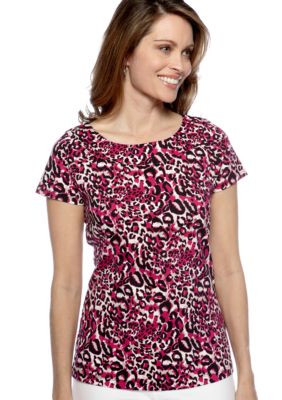 Kim Rogers Short Sleeve Marilyn Leopard Tee