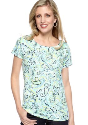 Kim Rogers Short Sleeve Marylin Paisley Tee