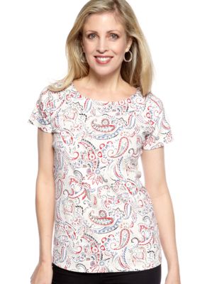 Kim Rogers Short Sleeve Marylin Paisley Tee