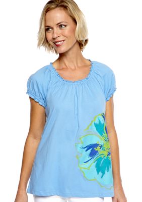 Kim Rogers Short Sleeve Peasant Fiora