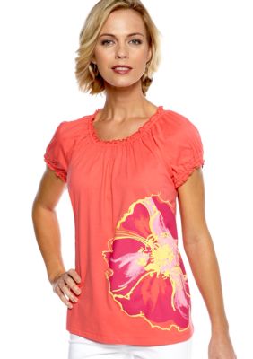 Kim Rogers Short Sleeve Peasant Fiora