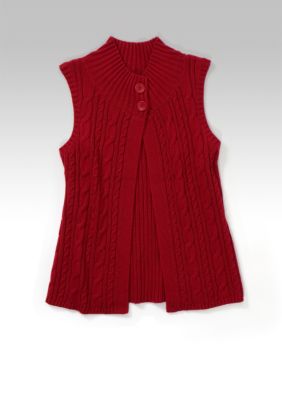 Kim Rogers&reg; Cable Sleeveless Sweater Vest