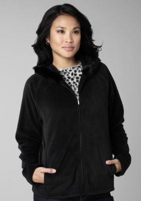 Kim Rogers&reg; Fur Trim Polar Fleece Jacket