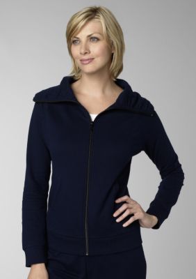 Kim Rogers&reg; Ruched Neck Solid French Terry Jacket