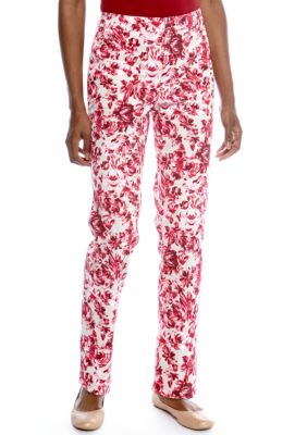 Kim Rogers&reg; Floral Print Rolled Ankle Pants