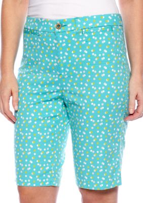 Kim Rogers Slim And Trim Bermuda Mixed Dot