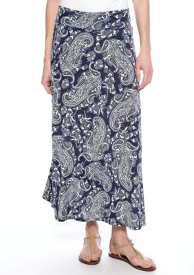 Sunny Leigh Paisley Print Maxi Skirt