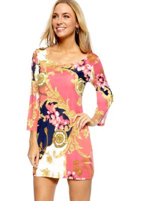 Sunny Leigh Bar-back Print Tunic/Dress