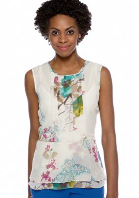 Sunny Leigh Bouquet Paisley Peplum Blouse