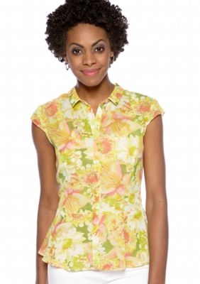 Sunny Leigh Blushing Bloom Peplum Blouse