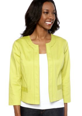 Sunny Leigh Pique Open Front Jacket