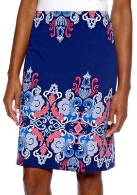 Sunny Leigh Border Print Skirt