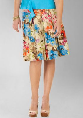 Sunny Leigh Flower Festival Printed Drop Yoke Skirt