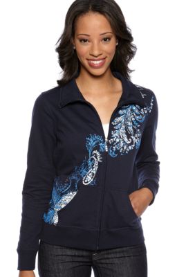 Kim Rogers&reg; Petite Floral Paisley Screen Print Jacket