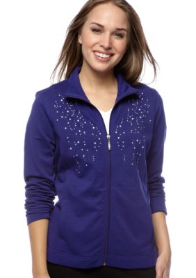 Kim Rogers&reg; Petite Pearl and Rhinestone Embellished Active Jacket