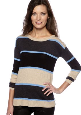 Kensie Stripe Pullover Sweater