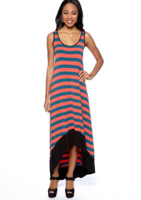 Kensie Stripe Hi Lo Maxi Dress