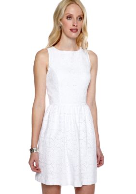 Kensie Embroidered Eyelet Dress