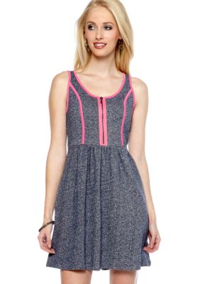 Kensie Speckled French Terry Dress
