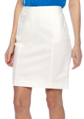 DKNYC Pencil Skirt with Front Zipper Pockets