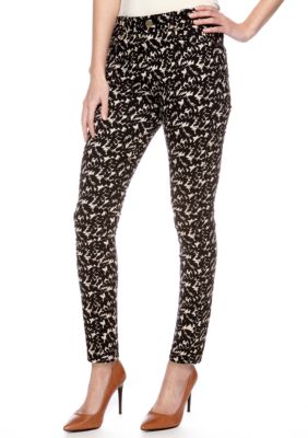 DKNYC Skinny Printed Ankle Pants