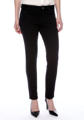 DKNYC Jean Pant with Faux Suede Side Panels