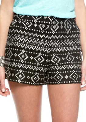 DKNYC Embroidered Linen Short