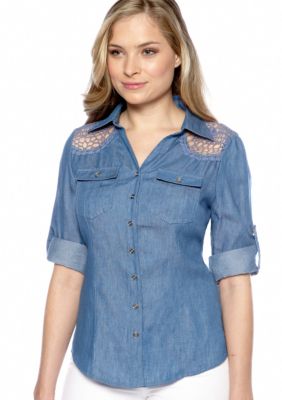New Directions Weekend Chambray Crochet