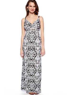 New Directions Petite Printed Maxi Dress