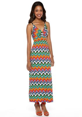 New Directions Petite Printed Maxi Dress