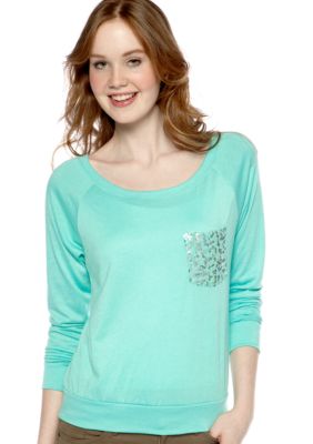 Jolt Sequin Pocket Flash Dance Sweatshirt