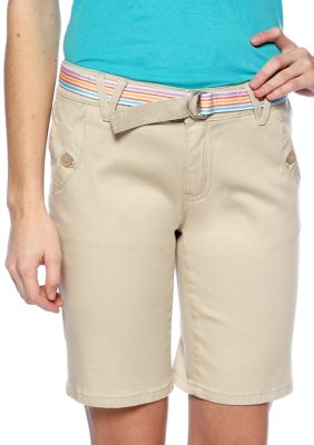 BeBop Slant Pocket Ribbon Belt Bermuda