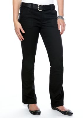 BeBop Boot Cut Belted Twill Pant