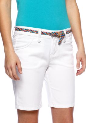 BeBop Bermuda with Multi Color Braided Belt