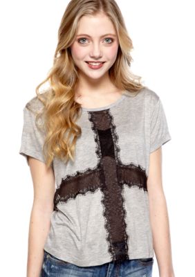 Eyeshadow Lace Cross Tee