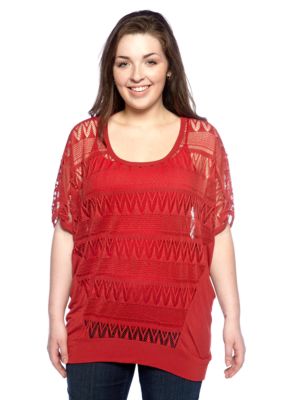 Eyeshadow Plus Size Crochet Top