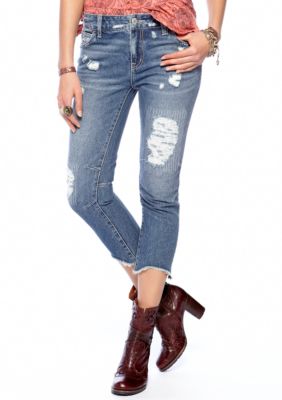 Free People Destroyed Boyfriend Jean