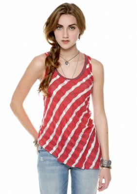 Free People Striped Ribbed Tank