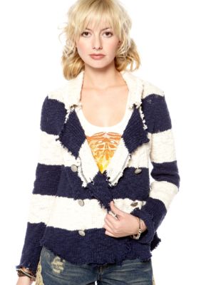 Free People Cozy Cotton Slub Sweater Jacket
