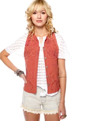 Free People Vintage Chambray Vest