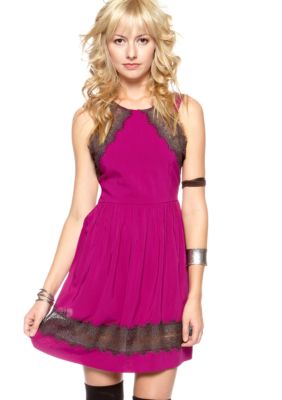 Free People Lace Accented Sleeveless Dress