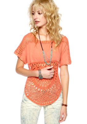 Free People Tri-Blend Knit Top