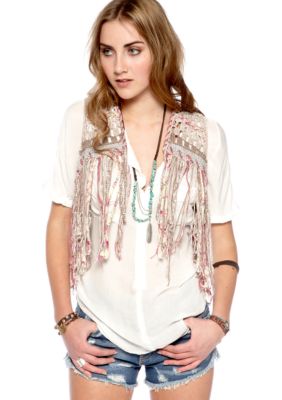 Free People With Love Fringe Vest