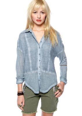 Free People Zahara Button Down Shirt