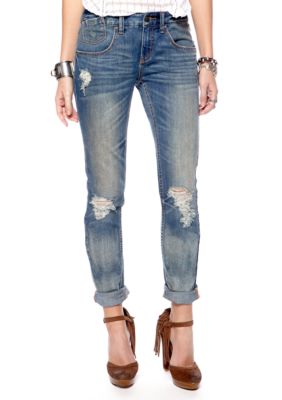 Free People Destroyed Skinny Jean