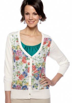 Fever Floral Panel Cardigan