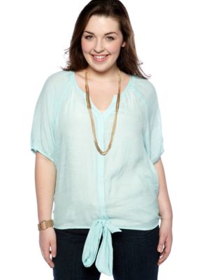Free 2 Luv Plus Size Necklace Blouse