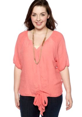 Free 2 Luv Plus Size Necklace Blouse