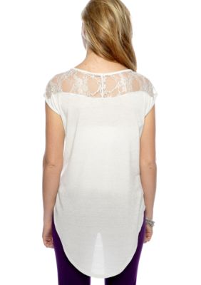 Belle Du Jour Extreme Hi-Lo Lurex Top